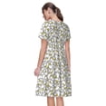 thumbnail image 2 of Bixox Robe d'Été à Manches Courtes pour Femmes Robe Ample Longueur Genou avec Poches-Ducky, 2 of 7