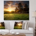 thumbnail image 4 of DESIGN ART Designart "Fenced Ranch at Sunrise" Modern Landscape Art - Multi-color 20 in. wide x 12 in. high, 4 of 5