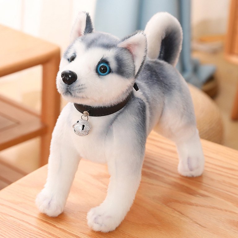 Lifelike Animal Husky Plush Toy Stuffed Soft Simulation Dog Pet Dogs  Decoration Gift 36x25x14cm
