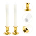 thumbnail image 1 of OULII 8 Pieces LED Pillar Candles Gold Plastic Environmentally Friendly Night Lamp, 1 of 4