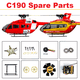 thumbnail image 2 of Repuestos para helicóptero RC ERA C190 H145 RC Accesorios Carrocería ESC Cuchilla Placa principal Motor de cola Cojinete Engranaje Servo Eje etc., 2 of 5