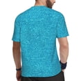 thumbnail image 2 of Wukai Blue Glitter Print Men's Short-Sleeved Mesh T-Shirt,Quick-Dry Short Sleeve Workout T-Shirt-Large, 2 of 8