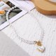 thumbnail image 5 of Fiudx Joyería para El Día de La Madre, Colgante de Perla En Forma de Corazón, Elegante Collar de Aleación, Lujosa Perla Artificial Blanca, Accesorio Versátil para Bodas y San Valentín, 44 Cm de Largo, 5 of 5