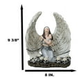 thumbnail image 2 of Captive Spirits Blindfolded Purity Angel Tied In Chains By Skulls Figurine, 2 of 10