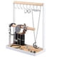 thumbnail image 4 of Jewelry Stand with Wooden Tray for Rings and Hooks for Storing Necklaces, Bracelets, Rings, Wa, 4 of 5