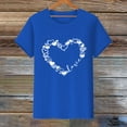 thumbnail image 5 of Baqcunre Valentine'S Day Shirts For Women Funny Print Casual T Shirt Printed Crew Neck Shirt Women's Pullover T Shirt(Blue S-3XL),Womens Tops Graphic Tees For Women Shirts For Women Womens Tops, 5 of 8