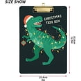 thumbnail image 3 of FMSHPON Christmas Christmas Dinosaur Santa Hat Clipboard Hardboard Wood Nursing Clip Board and Pull for Standard A4 Letter 13x9 inches, 3 of 5