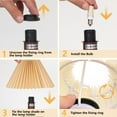 thumbnail image 5 of Small Pleated Table Lamp, Modern Bedside Nightstand Lamp With Coffee Lampshade, For Bedroom Living Room Home Office Decor Use E12 Bulb, 5 of 6