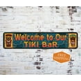 thumbnail image 2 of Tiki Bar Welcome Sign Rustic Looking Metal Sign Décor Outdoor Beach Pool Hot Tub Tiki Backyard Sign Gift 4x18 204182001009, 2 of 4