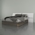 thumbnail image 1 of Nexera 2-Piece Bedset With Bed Frame And Headboard, Grey, Queen, 1 of 5