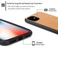 thumbnail image 2 of FIEWESEY Luxury Leather Designed for iPhone 11 Cases,Shockproof Grade Drop Protection Anti-Scratch Slim Thin TPU Bumper Protective Phone Case Cover for iPhone 11 6.1 inch(Brown), 2 of 6