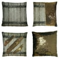 thumbnail image 1 of EREHome Wood with metal Pillow Case Home Decor Cushion Cover 20x30 Inch, 1 of 2