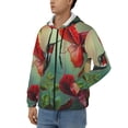 thumbnail image 3 of Vsdgher Hummingbird Floral Paradise Mens Hoodies Zip Hoodie, Hoodies for Men, Zip-up Hooded Sweatshirt-Large, 3 of 5