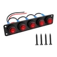 thumbnail image 3 of Colaxi Rocker Switch Panel Mount Red Light Led Panel Screw Mounting Waterproof on Off Toggle Switch for 12-24V Cars RV Realight 5 Gang, 3 of 8