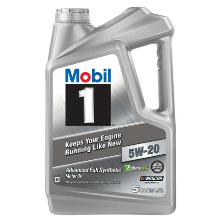 Mobil 1 Advanced Full Synthetic Motor Oil 5W-20, 5 (Best Oil For Cars With Over 200000 Miles)