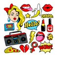 thumbnail image 2 of 80s-90s Retro Pop-art Fashion Wall Decal Sticker Set Wallmonkeys Peel and Stick Graphic (12 in H x 12 in W) WM502702, 2 of 4