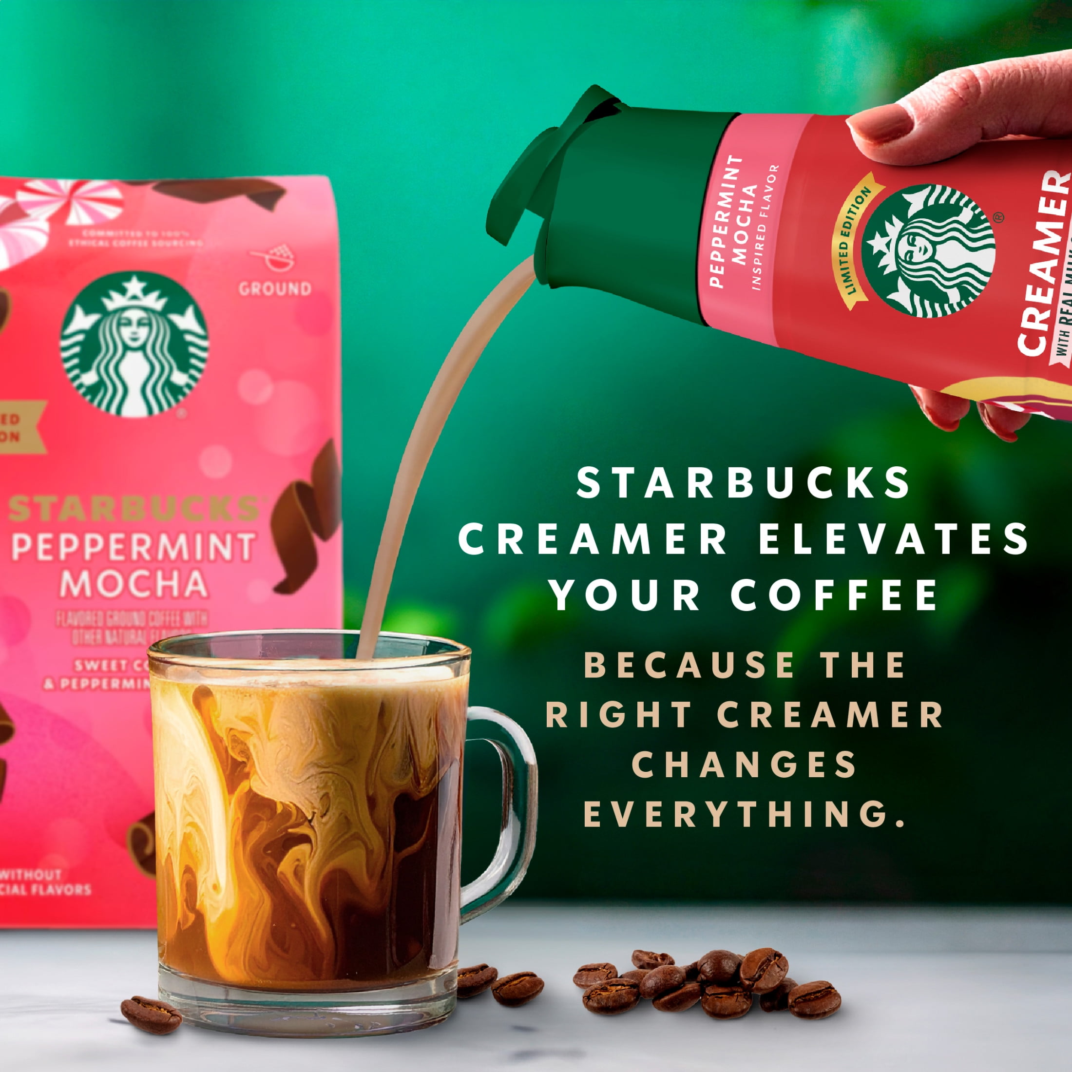 Starbucks Peppermint Mocha Latte Inspired Flavored Liquid Coffee