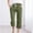 Army Green, variant on Cotton Linen Straight Leg Pants Women's Solid Casual High Waist Capris 2024 Summer Lounge Capri Pants with Pockets