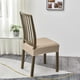 thumbnail image 1 of Nvzi 2 fundas de asiento impermeables para sillas de comedor, fundas de asiento de silla de cuero sintético, funda protectora de silla de comedor extraíble y lavable (caqui), 1 of 4
