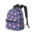 thumbnail image 2 of Haiem Cute Pig Lightweight Backpack for School, Classic Basic Water Resistant Casual Daypack for Travel with Bottle Side Pockets, 2 of 8