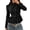 Black, variant on Womens Peplum Blazer Stand Collar Long Sleeve Gold Button Tailored Suit Jacket Puff Shoulder Fitted Work Office Business Dressy Elegant Cropped Blazer Top Pink M