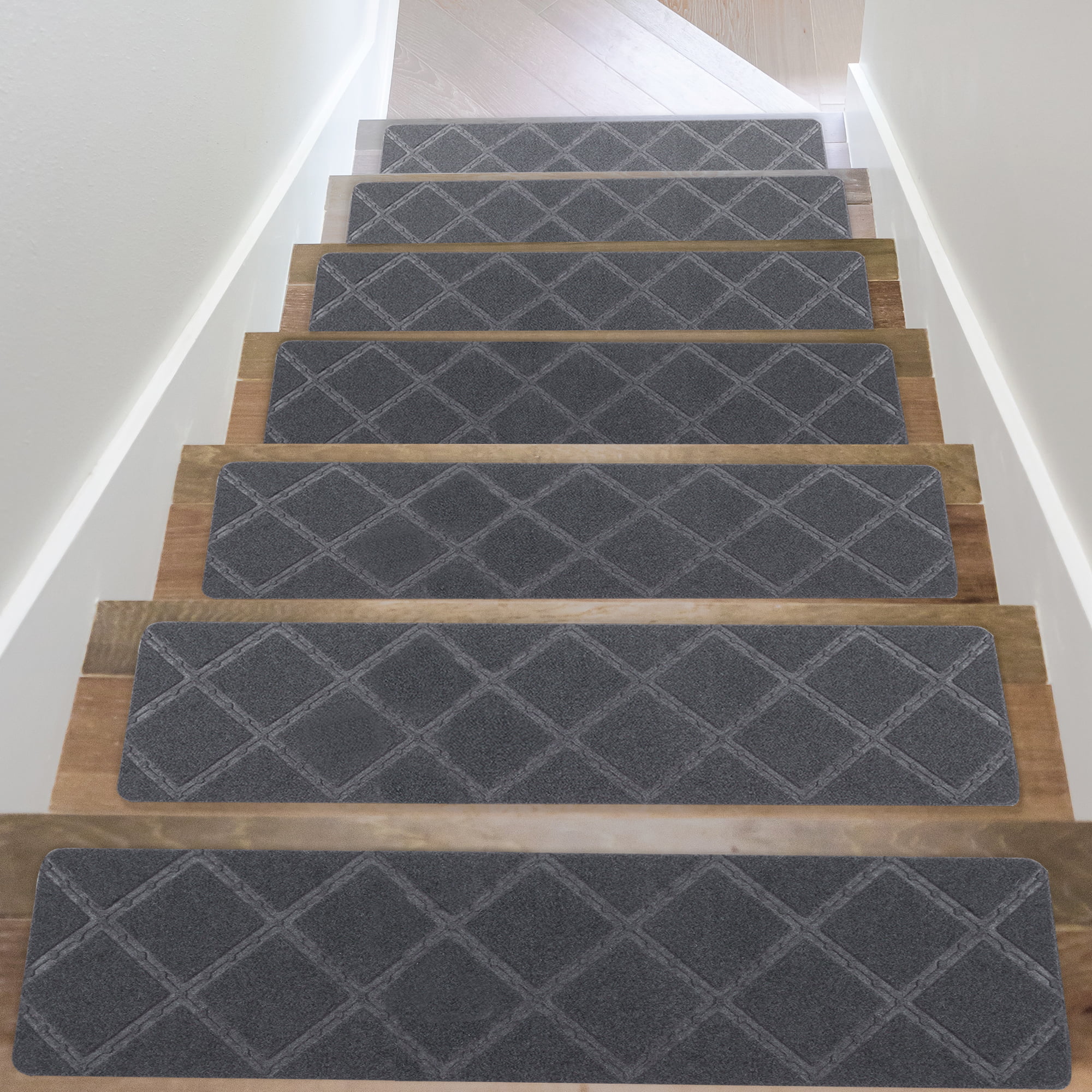 1PC Stair Mat Anti-skid Rubber Backing Step Treads Rug Pad Self-adhesive Carpet 