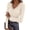 Beige, variant on Women's Long Sleeve Shirts Lace Trim V Neck Ribbed Slim Fitted Basic Tees Y2K Going Out Tops Fall Clothes