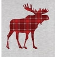 thumbnail image 4 of Old Glory Mens Autumn Plaid Moose Long Sleeve Graphic T Shirt, 4 of 6