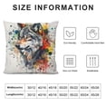 thumbnail image 5 of Orinice Wolf Graphic Decorative Throw Pillow Cover for Home Couch Living Room Bed Sofa, Car, Bedroom - Year-Round Use - 1PC 20x20in, 5 of 5