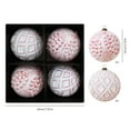 thumbnail image 3 of Mecorevxz 4Pcs Extra Large Christmas Balls Set 3.94’’ Rustic Vintage Decorative Hanging Ornaments,Xmas Balls for Christmas Tree Decorations,Christmas Gifts(Red), 3 of 7
