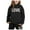 Black, variant on WOYY Toddler Girls Outfits Letter Print Long Sleeve Hoodie Joggers Set, Sizes 2-3T
