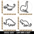 thumbnail image 2 of Dinosaur Outlines T-Rex Stegosaurus Brachiosaurus Apatosaurus Rubber Stamp Set for Scrapbooking Crafting Stamping - Large 1-1/4 Inch, 2 of 7