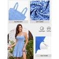 thumbnail image 2 of Sociala Womens Adjustable Straps Dress with Pockets Cute Sleeveless High Waist A-line Sundress Built-in Bra, 2 of 10