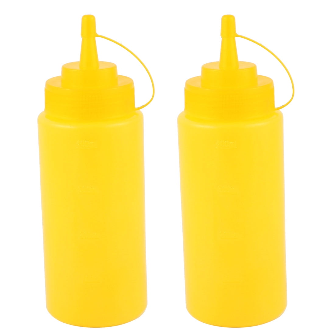 2Pcs 400ml 16oz Kitchen Food Squeeze Bottles Condiment Ketchup Mustard Oil Salt by