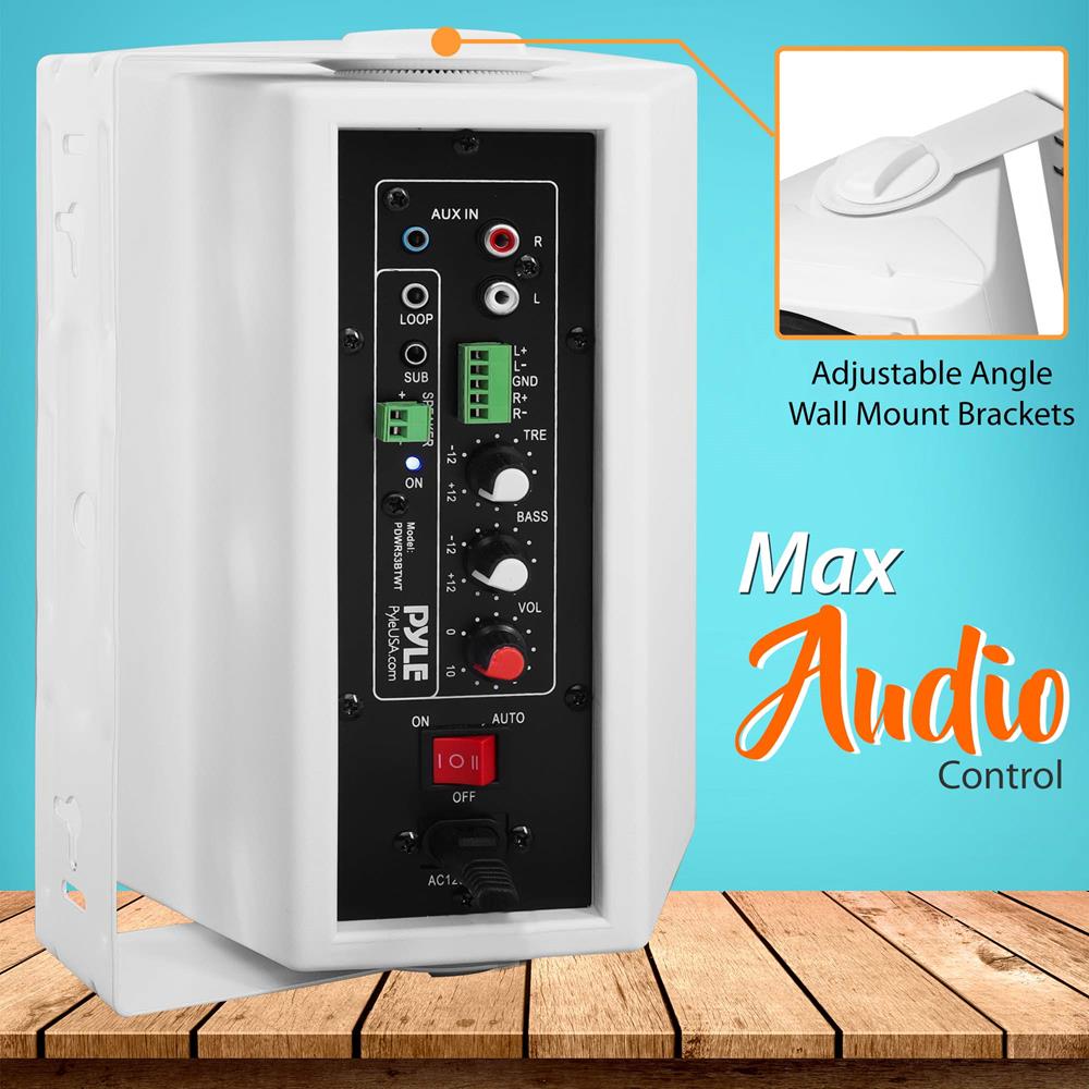 Pyle In-Wall / In-Ceiling Dual 6.5'' Enclosed Speaker Systems, 2-Way Flush Mount Stereo Speakers (Pair)
