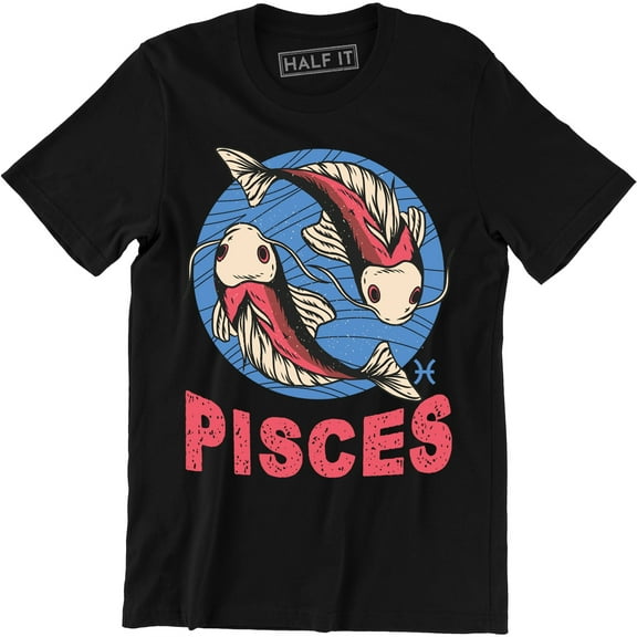 Zodiac Horoscope Water Pisces Sand Fish Astrological Sign Men's T-Shirt