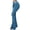 Blue, variant on Wyobmus Women's Bell Bottom Jeans High Waist Pocket Button Skinny Jeans Casual Flare Denim Pants Blue