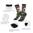 thumbnail image 3 of Rateoe Boho Owl Pattern Children's Socks, Socks Gifts ,kids Crew Soft Cotton Socks , Moisture-Wicking, Durable, Ideal for Daily Wear & Sports, 3 of 5