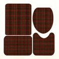 thumbnail image 2 of Christmas Bathroom Decor Set with Waterproof Polyester Shower Curtain, Bath Mat, U-Shaped Toilet Rug, and Seat Cover in Red Plaid, 2 of 8