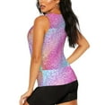 thumbnail image 3 of Womens Workout Tank Tops, Fun Rainbow Pink Racerback Tank Tops Quick Dry Vest Sleeveless Athletic Yoga Gym, 3 of 7