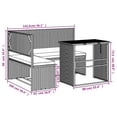 thumbnail image 4 of vidaXL Garden Sofa with Table and Cushions L-Shaped Brown Poly Rattan, 4 of 5