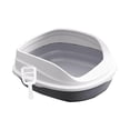 thumbnail image 2 of Bandeja de arena para mascotas Salvador grande desmontable para gatos perros pequeños orinal Gris 38cm, 2 of 10