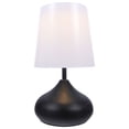 thumbnail image 1 of WESIEVYA Touch Switch Night Table Lamps Iron Black 1Pc Scandinavian Minimalist Decor, 1 of 8
