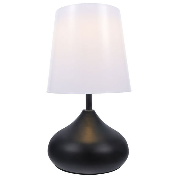 UPOUART Small Bedside Table Lamp Cloth Black 1Pc Modern Indoor Use Lamp