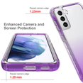 thumbnail image 3 of Dteck Case For Samsung Galaxy S22,Shocklproof Rubber Hybrid PC Back Lightweight Back Case Cover for Galaxy S22 5G,Purple, 3 of 7