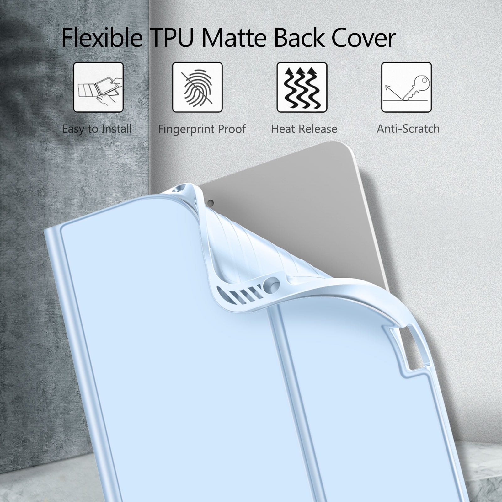 Fintie Keyboard Case for iPad Air 11-inch M2 (2024), iPad Air 5th Generation (2022) / iPad Air 4th Gen 10.9" - Soft TPU Back Cover with Magnetically Detachable Wireless Bluetooth Keyboard