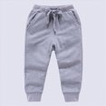 thumbnail image 2 of Gibobby Boys Pants Toddler Kids Little Boys Pant 2T 3T 4T 5T 6T Casual Schoolwear Drawstring Straight Leg Soft Pants With Pockets Boys Warm Casual Pants(8-9Years,Grey), 2 of 8