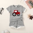 thumbnail image 4 of Younger Tree Baby Boy Summer Clothes Letter Short Sleeve T-Shirt Shorts Outfits Set for 3-6 Months, 4 of 9