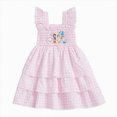 thumbnail image 1 of Gubotare Robe pour Petite Fille Robe en Tulle pour Tout-Petite d'Été à Volants Sans Manches Robe Décontractée de Mode pour Bébé Fille 3T 4T (Rouge, 3-4 Ans), 1 of 6