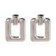 thumbnail image 4 of Moda mujer dama exagerar cuadrado hueco oreja Stud pendientes de aleación regalo de joyería (plata), 4 of 6